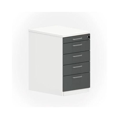 Standcontainer NEVADA, B 430 x T 600 x H 740 mm, weiß/dunkelgrau