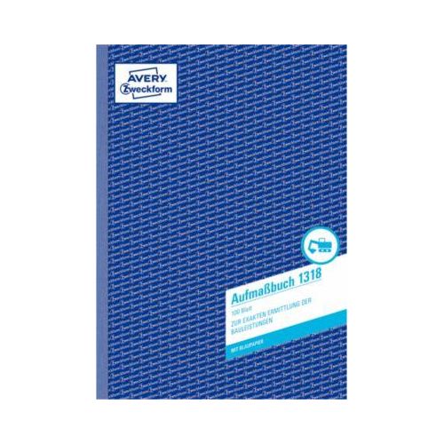 AVERY® Zweckform Aufmaßbuch Nr. 1318, 2 Blatt Blaupapier