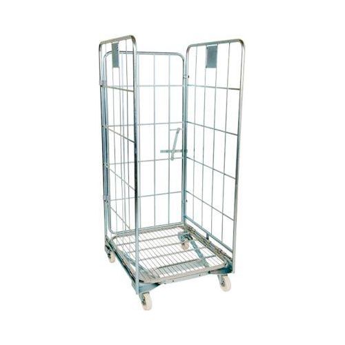 Nestbarer Rollbehälter, 3-seitig, Traglast 500 kg