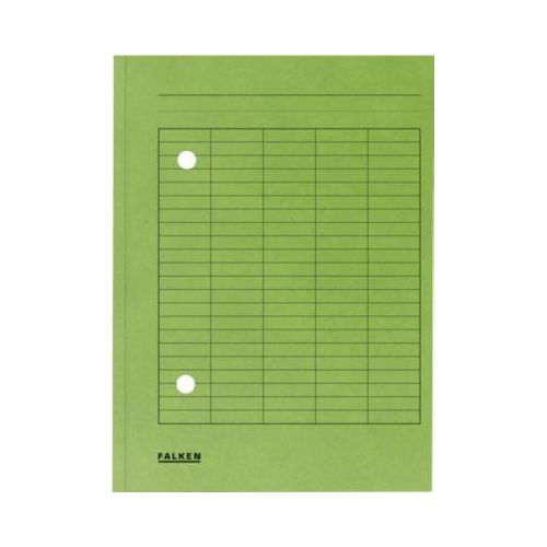 Dokumentenmappe FALKEN, DIN A4, 2-seitiger Gitterdruck, B 231 x H 318 mm, Karton, grün