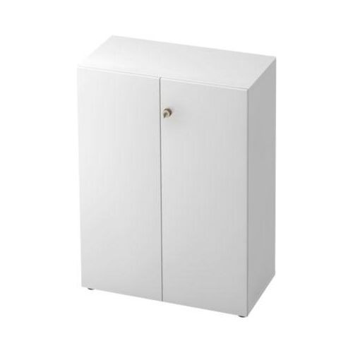 Aktenschrank TOPAS LINE, 3 Ordnerhöhen, Türen abschließbar, weiß/weiß