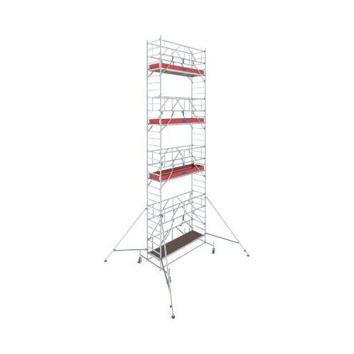 Alu-Fahrgerüst KRAUSE Serie 10, 200 kg/m², höhenverstellbare Rollen, L 2500 x B 750 x H 9400 mm
