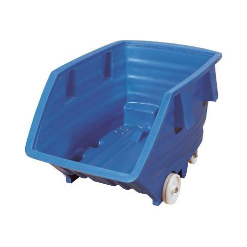 Kippwagen, Polyethylen, blau, B 960 x T 1440 x H 825 mm, 500 l, Schüttkanthöhe 460 mm, bis 150 kg