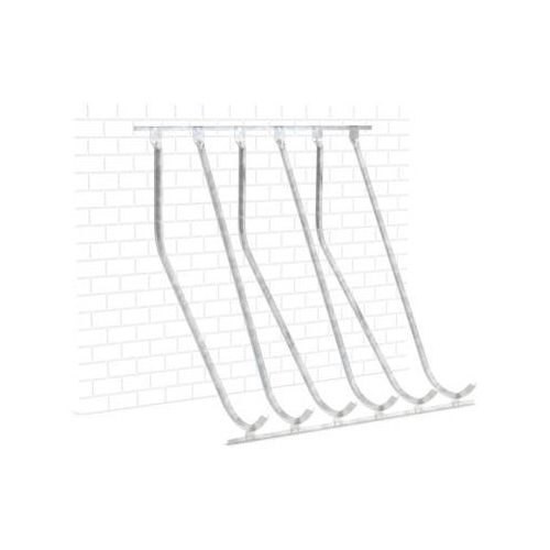 Schräghochparker WSM, 1-seitig, für Reifen bis B 60 mm, B 2100 x T 1470 x H 2010 mm, Stahl verzinkt, 6 Einhängeplätze