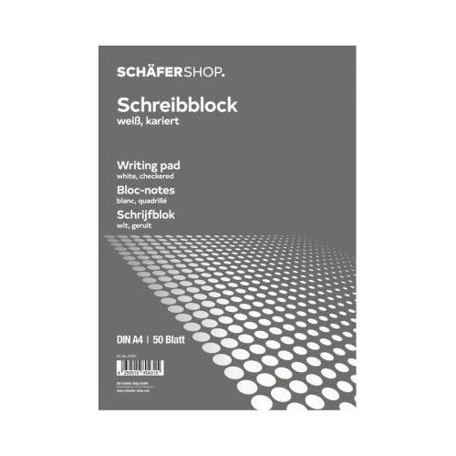 Schäfer Shop Pure Briefblock , DIN A4, 10 Stück, weiß
