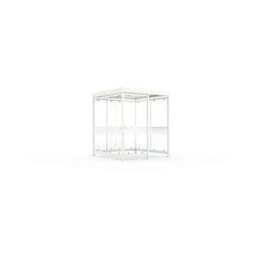 Überdachungssystem WSM Köln K2 c/b, B 2165 x T 2165 x H 2510 mm, Bausatz, verkehrsweiß RAL 9016