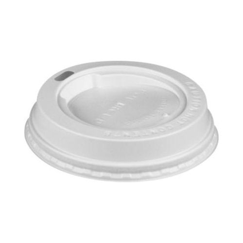 Dom-Deckel zu Trinkbecher to go, weiß, 100 Stück