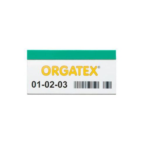 ORGATEX Magnet-Einsteckschilder Color, 48 x 150 mm, grün, 100 St.