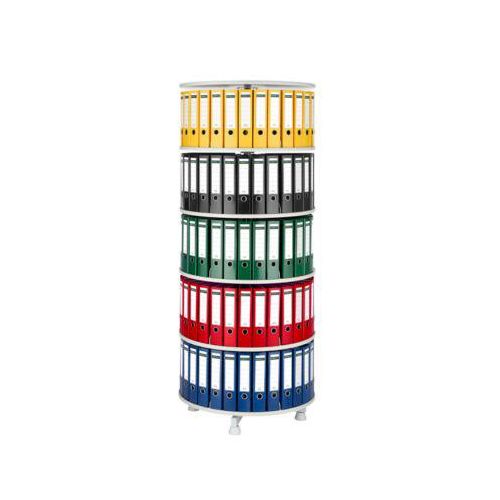 5 Etagen Ordner-Drehsäule, ohne Ordner, H 1930 mm