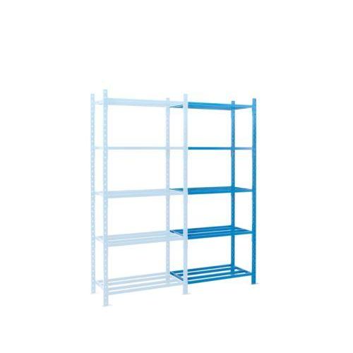 Steckregal-Anbaufeld mit Rohrgitterböden, B 1010 x T 800 x H 2500 mm