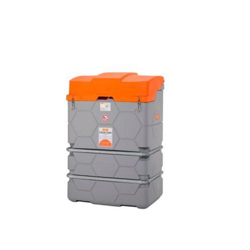 Dieseltank CEMO CUBE Outdoor Basic, 1000 l Volumen, Klappdeckel, 230 V Elektropumpe, B 1200 x T 800 x H 1800 mm