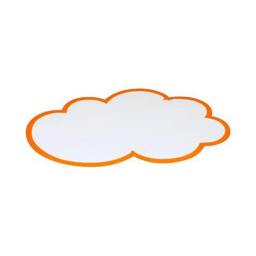 Moderationskarten, wolkenförmig, 370 x 620 mm, 20 Stück, weiß/rot