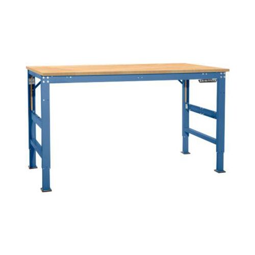 Arbeitstisch Ergo, Elektro-Hydraulik, Platte Multiplex , 1500 x 800 mm, brillantblau