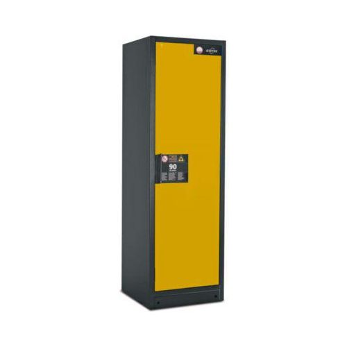 Sicherheitsschrank Typ 90 Asecos Q-CLASSIC-90, B 600 mm, Tür rechts, 6 Auszüge, sicherheitsgelb