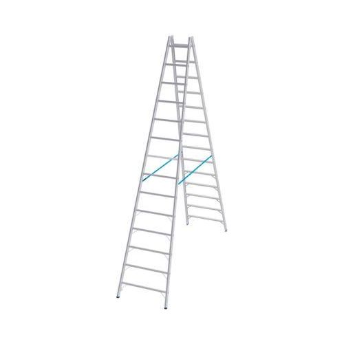Sprossendoppelleiter, aus Aluminium, 2x 16 Sprossen