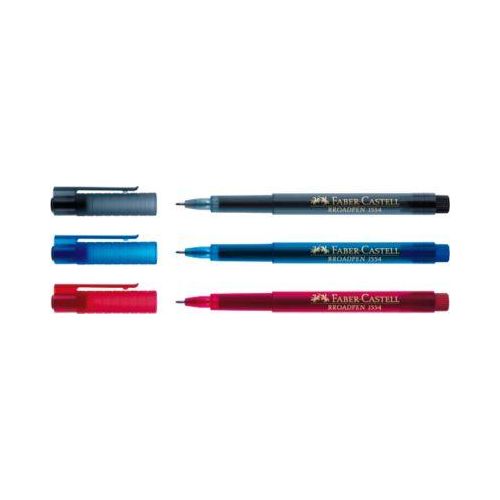 FABER-CASTELL Broadpen Document, 0,8 mm, blau, 10 St.