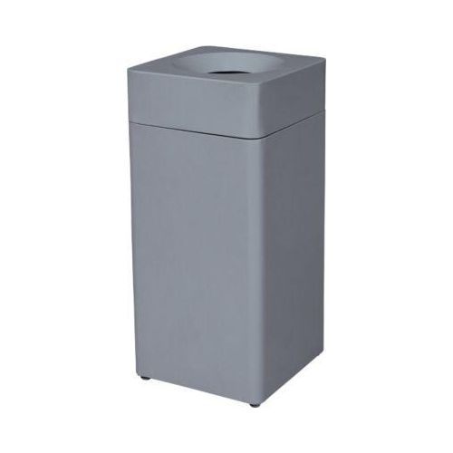 Abfallsammler Orgavente, Stahl, Volumen 40 l, Rechteck, B 350 x T 350 x H 790 mm, selbstlöschender Eimer, Edelstahl