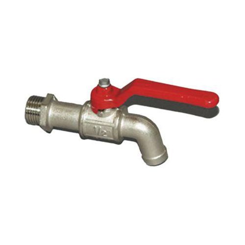 Kugelauslaufhahn 1/2" Messing vernickelt