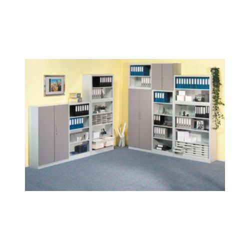 Vorbautür, für Regal Archivo Color, 4 Ordnerhöhen, B 950 mm, platingrau