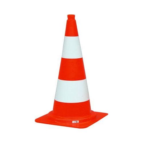 Leitkegel PVC reflektierend 750 mm, 4,38 kg, extra standfest, reflektierend für Nacht, Parkplatz/Baustelle