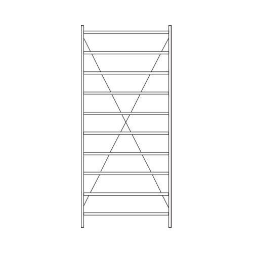 Grundregal R 3000, 10 Böden, B 1345 mm x T 600 mm, Böden verzinkt
