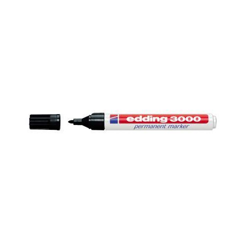 Permanentmarker edding 3000, Rundspitze, licht- & abriebsbeständig, 10 Stück, schwarz