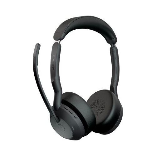 Headset Jabra Evolve2 55 link380c Stereo, Reichweite bis 30 m, bis 10 h, MS-Teams optimiert, schwarz