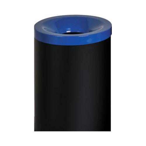 Sicherheitsabfallbehälter Grisu Color, 50L, schwarz/blau
