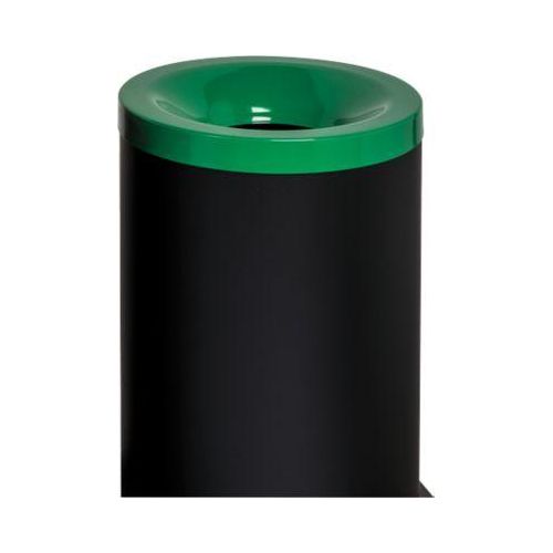 Sicherheitsabfallbehälter Grisu Color, 90L, schwarz/grün