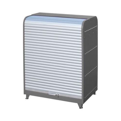 Gefahrstoff-Rollladenschrank, Typ RSG-4, grau RAL7005
