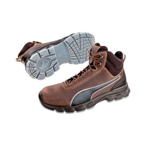 Sicherheitsschuh Puma® Safety Condor Brown Mid, S3 ESD SRC, EN ISO 20345:2011, FAP®-Durchtrittschutz, Stahlkappe, knöchelhoch, braun-schwarz, Größe 44