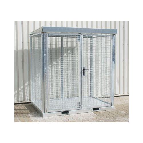 Bauer Gasflaschen-Container, TYP GFC-E, H 2260 x B 1570 x T 2115 mm, Tränenblechboden