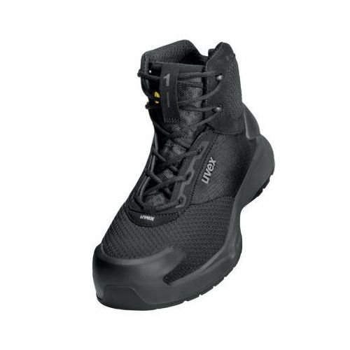 Sicherheitsschuhe Uvex 1 x-craft pro S1PL, Unisex-Stiefel, EN ISO 20345:2022 + A1:2024, antistatisch, rutschfest, schwarz, Weite 11, Größe 46