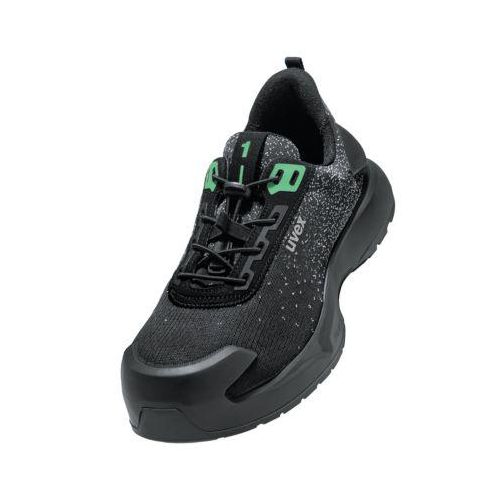 Sicherheitsschuhe Uvex 1 x-craft planet S1PL, Unisex-Halbschuh, EN ISO 20345:2022 + A1:2024, antistatisch, rutschfest, grün-schwarz, Weite 11, Größe 46