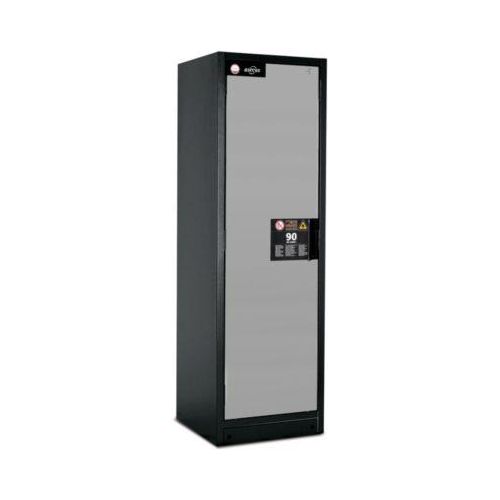 Sicherheitsschrank Typ 90 Asecos Q-CLASSIC-90, B 600 mm, Tür links, 6 Auszüge, asecos Silber