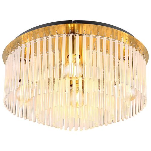 Collet's Monde Deckenleuchte, Schwarz, Gold, Metall, Glas, 25 cm, Lampen & Leuchten, Innenbeleuchtung, Deckenleuchten