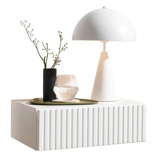 Boxxx Nachtschrank , Weiß , Holzwerkstoff , 1 Schubladen , hängend , Schlafzimmer, Nachttische