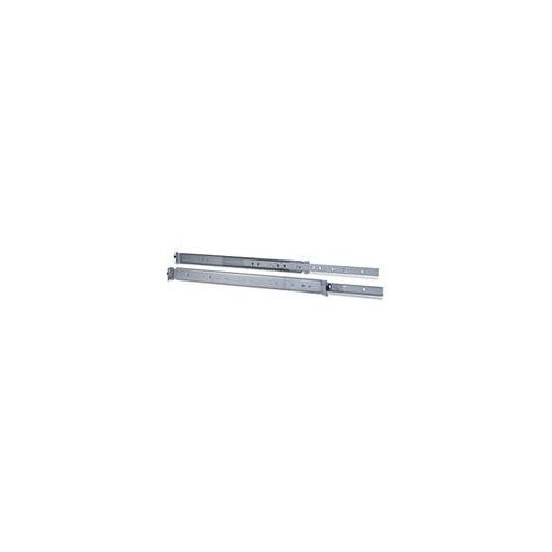 1U Teleskopschienensatz 455 mm, Einbauschienen grau