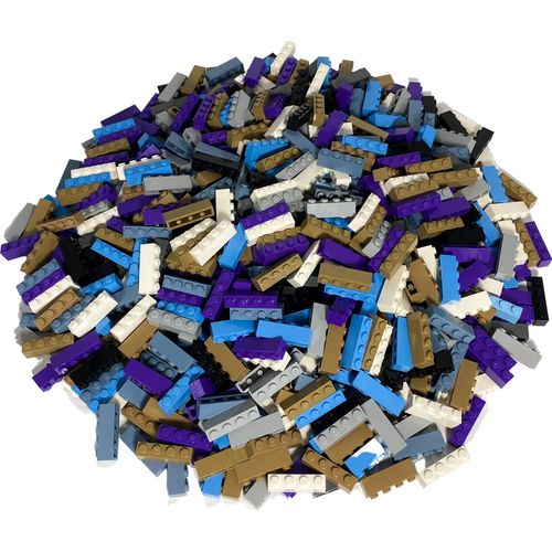 LEGO® 1x4 Steine Hochsteine Bunt Gemischt - 3010 NEU! Menge 500x – Jede Mischung individuell zusammengestellt
