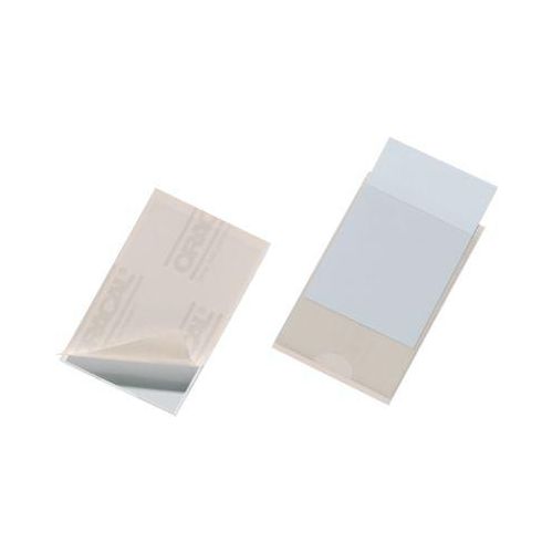 Durable Visitenkartenhüllen, für 100 Visitenkarten, selbstklebend, 100 Stück, 92 x 62 mm