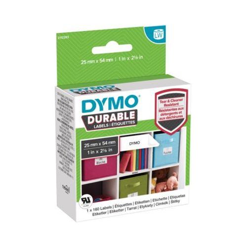 DYMO LabelWriter Hochleistungs-Etiketten, permanent, 25 x 54 mm, 1 x 160 Stück