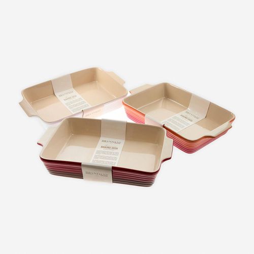 Beige-weiße Auflaufform