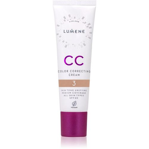 Lumene CC Color Correcting Cream CC crème pour un teint unifié SPF 20 teinte 3 (Warm) 30 ml