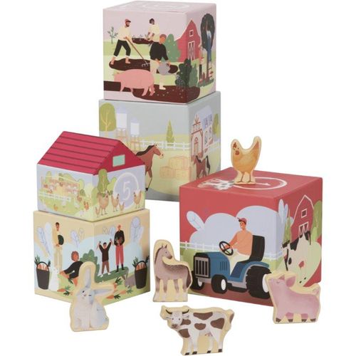 eliNeli Stacking Tower Farm blokken voor Kinderen 12m+ 1 st