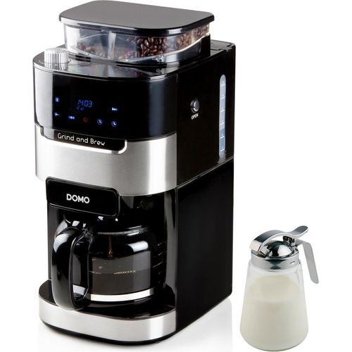 Kaffeemaschine 12 Tassen mit Bohnen Kaffeemühle Kegelmahlwerk & Permanentfilter