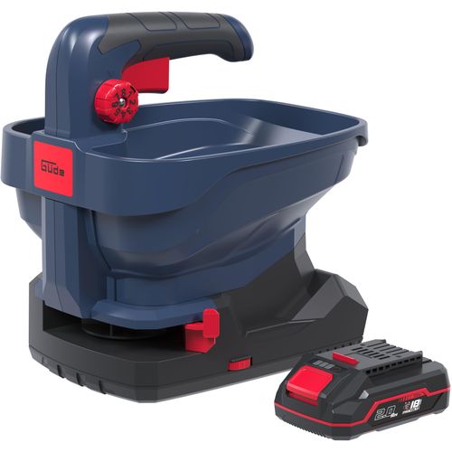 GÜDE Handstreuer "Akku Universalstreuer »GUS 18-201-05«", blau, B:21,5cm H:29,5cm L:26cm, Handstreuer, für: Samen und Streusalz, Streubreite 5m, Inkl 1x Akku und Ladegerät