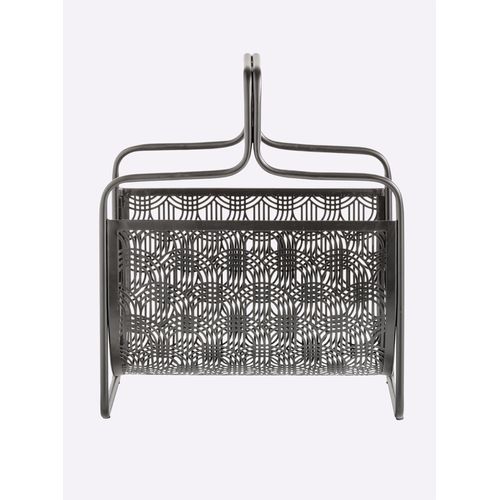 Zeitungsständer HEINE HOME, schwarz, B:37cm H:43cm T:22cm, Metall, Zeitungsständer, Zeitungsständer