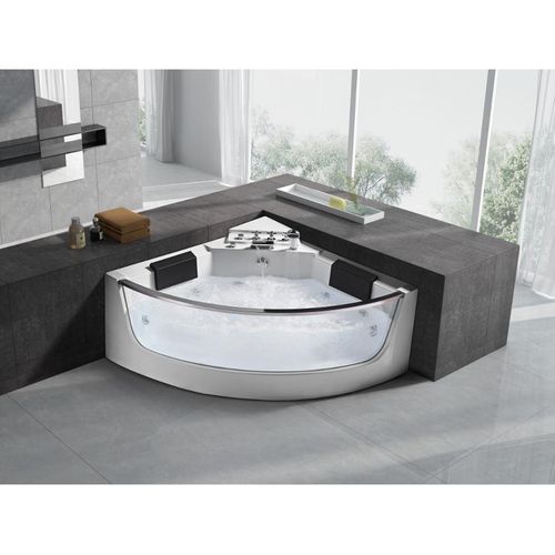 Eck-Whirlwanne EVELINA - 2-Personen - 330 l - 138 × 138 × 63 (L × B × H)