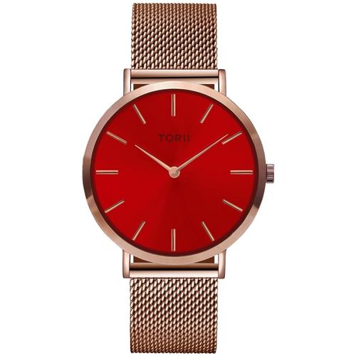 Damenarmbanduhr TORII R38RM.TR in Rot, klassischer Modestil.