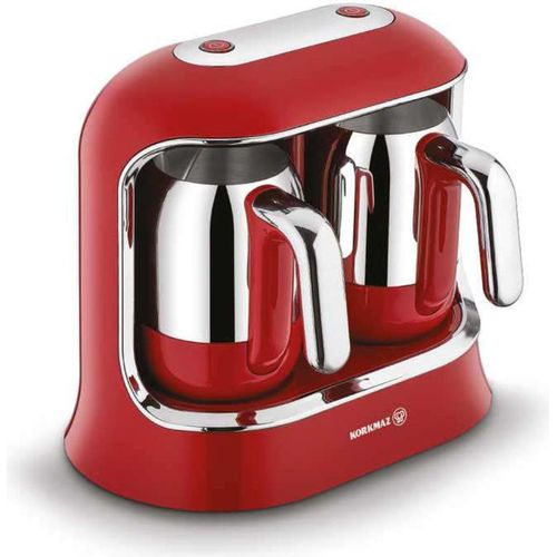 Korkmaz Kahvekolik Türkische Mokkamaschine 800W in Rot Twin Kaffeemaschine